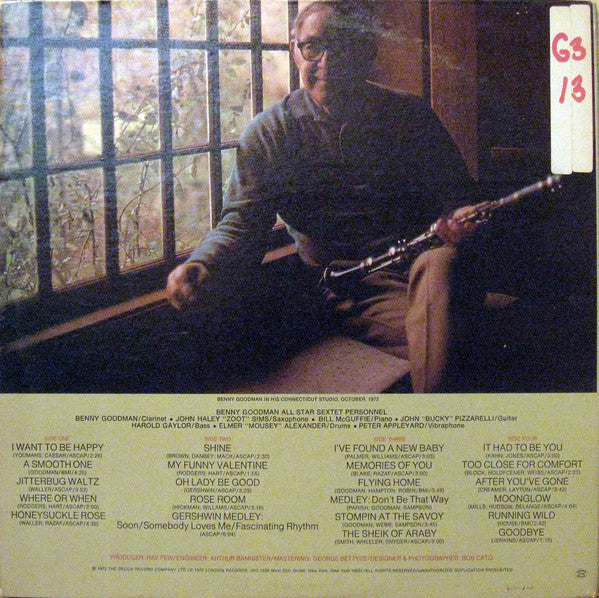 Benny Goodman Sextet - On Stage With Benny Goodman & His Sextet Recorded "Live" In Copenhagen - LP