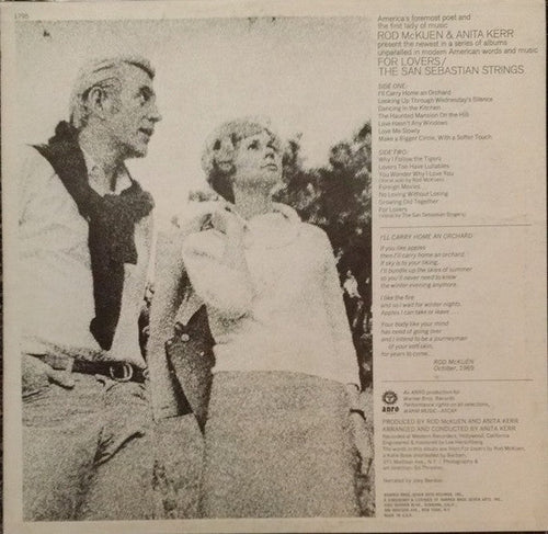 Anita Kerr, Rod McKuen, The San Sebastian Strings - For Lovers - LP