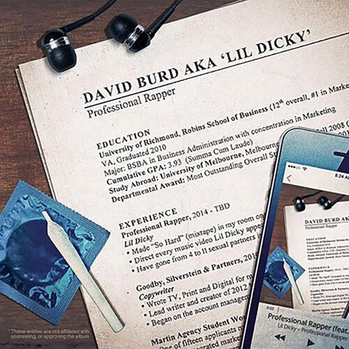 Lil Dicky PROFESSIONAL RAPPER New Sealed Black Vinyl Record 2 LP